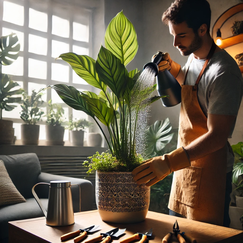 A hora e a maneira correta de regar o lírio da paz