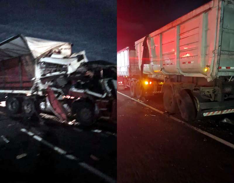 Acidente entre carretas bloqueia BR-101 em Maquiné