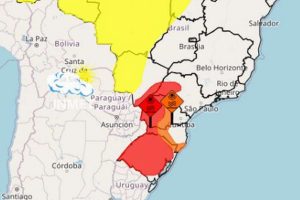 Inmet emite alerta vermelho para o RS