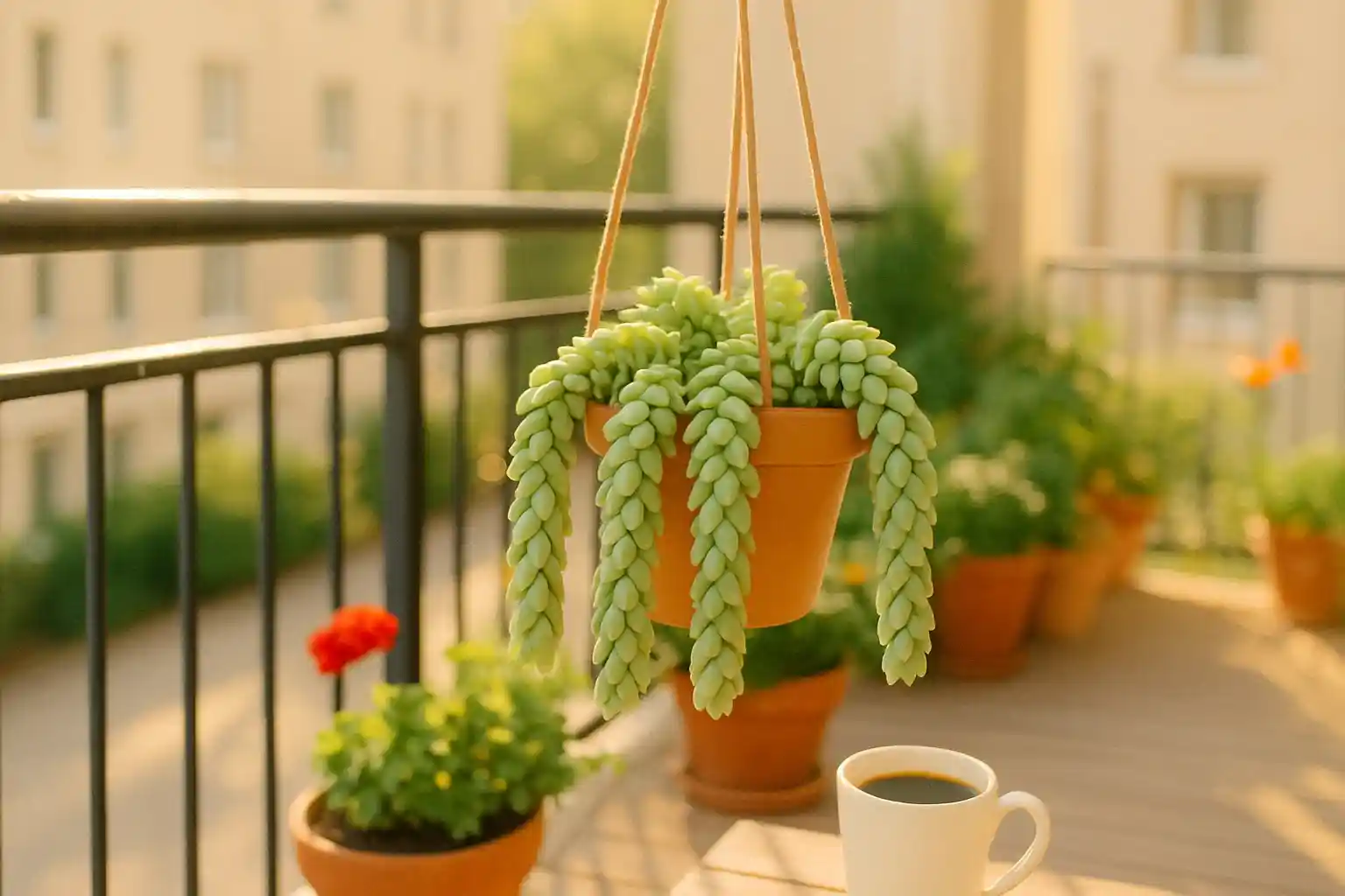 5 dicas para evitar que as folhas do rabo de burro caiam com facilidade