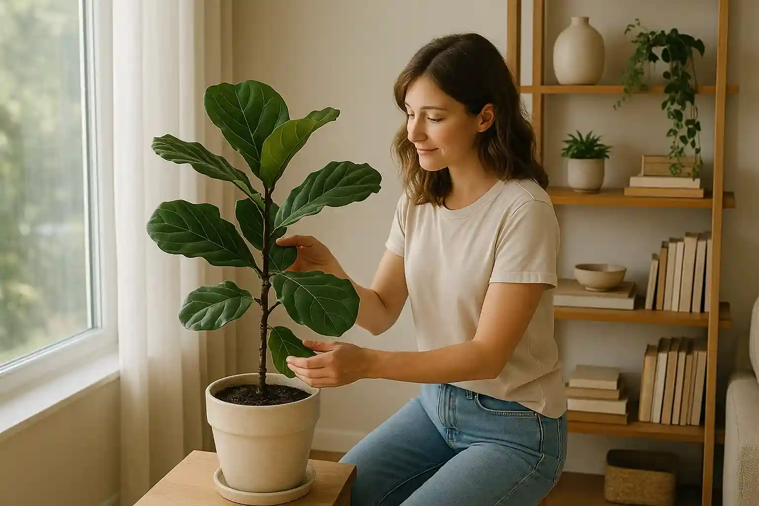 Por que o ficus lyrata perde folhas depois da rega