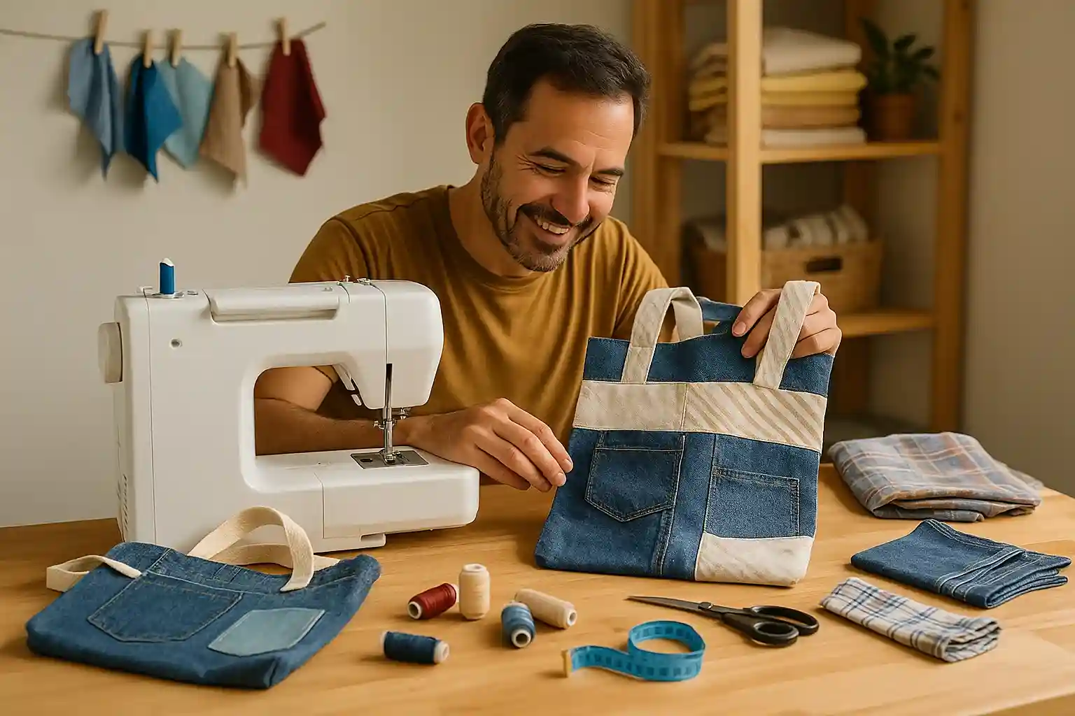Crie bolsas e mochilas artesanais com tecidos reaproveitados