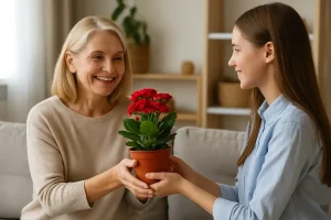 Flor-da-fortuna afeto que floresce no Dia das Mães