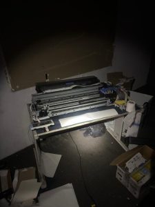 Laboratório gráfico de falsificação de dinheiro