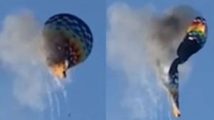 Falha, Maçarico causou incêndio em balão que caiu