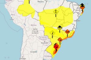 Alerta vermelho do INMET para o Litoral: veja até quando
