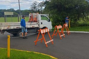 Rua é bloqueada em Osório