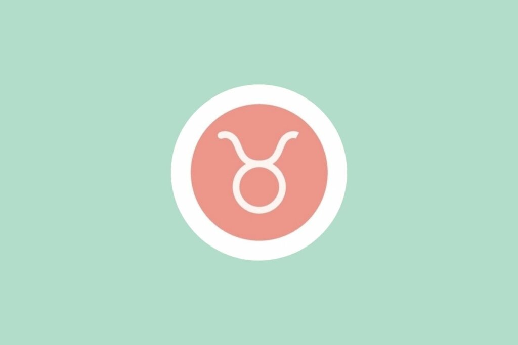 Ilustração do signo de touro em um fundo verde-claro